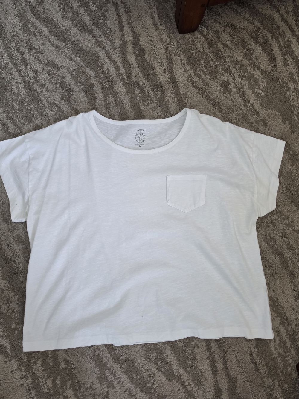 J. Crew Womens White Short Sleeve Box Pocket Tee